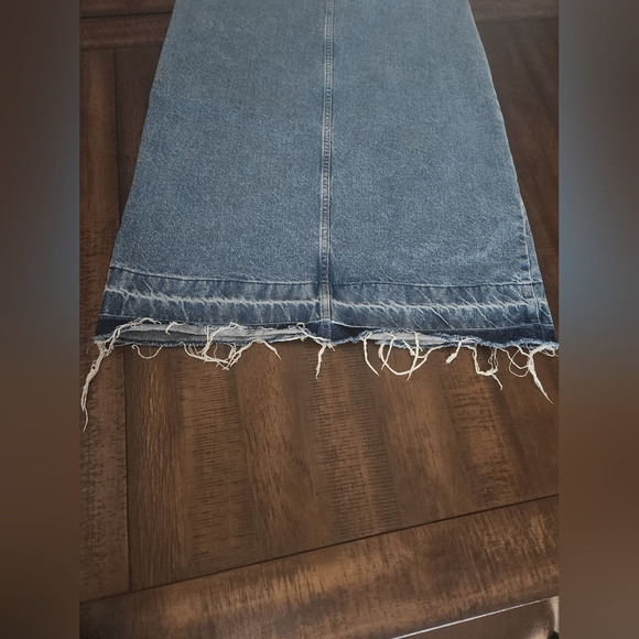 Mango Blue Maxi Pencil Skirt with Slit - Picture 4 of 10